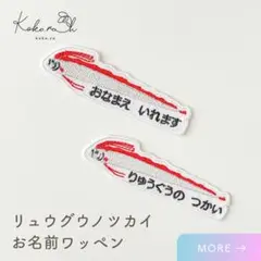 【26】深海魚！リュウグウノツカイお名前ワッペン　アイロン