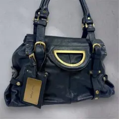 y2k archive leather studs boston bag 90s