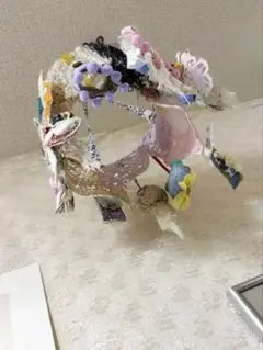ファブリックリース　シャビーシック