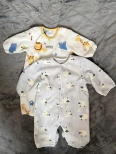 動物柄ロンパース 2枚セット