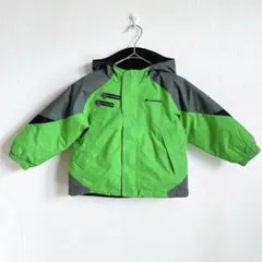 Columbia 子供用スキーウェア リバーシブル グリーン/グレー ブラック