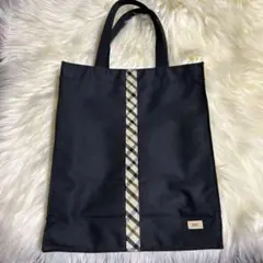 DAKS ダックス トートバッグ A4可能 黒色 チェック