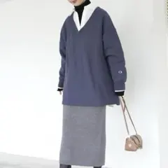 champion トレーナー　Mサイズ　青タグ　Vネック　SLOBE IENA