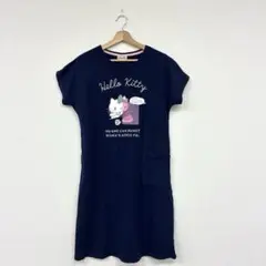 ⬜︎Sanrio Hello Kitty ネイビー Tシャツドレス Mサイズのサムネイル