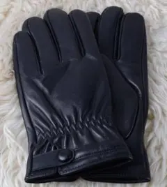 男性用 ★新品★スマホ対応 ★上質な羊革手袋 メンズ!黒★皮革、レザー