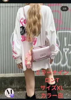 試着のみ】MIRROR9 ミラーナイン アイコンTシャツ ピンク Lサイズ
