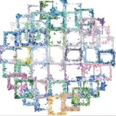 ♡55枚入‼️宝石&蝶フレームPETステッカー♡コラージュ デコ