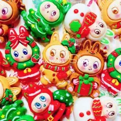 ☆1個28円 クリスマス 6個 デコパーツ ミニチュア A-256