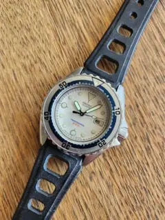 動作確認済　セイコー　コンパクトダイバー　バイカラーベゼル　ビンテージ