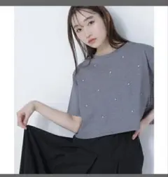 ナチュラルビューティーベーシック　ビジュークロップドTシャツ