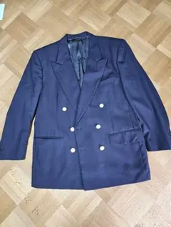 バーバリー ダブル　紺ブレ　LLサイズ