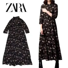 【ZARA WOMAN】花柄 マキシワンピースのサムネイル