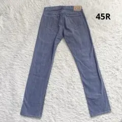 45R おこめデニムのコイン5 ダメージ加工 ストレートジーンズ 28 馬革のサムネイル