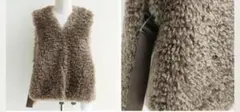 値下げ！新品未使用タグ付きHERENCIA ファー素材 ニットベスト サイズF