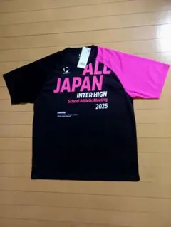 ビッグサイズ！2025年、中国総体インターハイ デサントTシャツ、2XO 黒国体