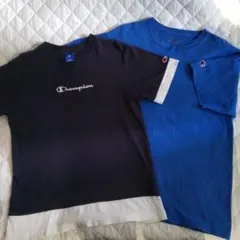 Champion ２枚セットまとめ売り 白黒/青◀Ｌ▶