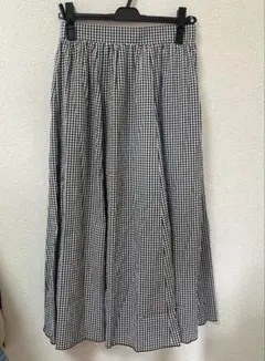 新品未使用タグなし！ギンガムチェック フレアロングスカート