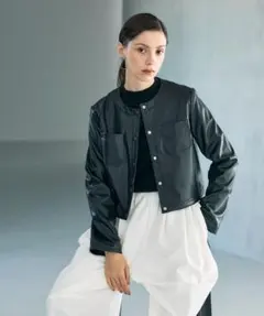 N.O.R.C フェイクレザーショートジャケット