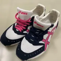 ASICS ランニングシューズ 26.0cm ホワイト/ネイビー/ピンク