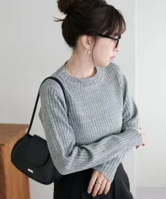 DISCOAT【WEB限定】メランジリブニット