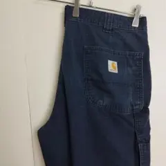 カーハート 36☓30 ワークパンツ カーゴパンツ ロングパンツ ネイビー