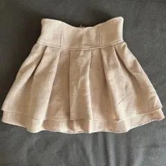 ミシェルマカロン スカート 美脚 エレガントツイード ピンク　F