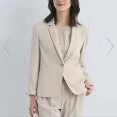 サラフール テーラード ジャケット ベージュ シングルボタン