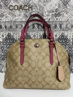 【美品】COACH コーチ F24606シグネチャー サッチェル トートバッグ