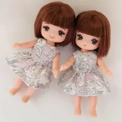 S-9757 ミキちゃんマキちゃん　ハンドメイド　服　ワンピース