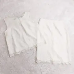 UNTITLED アンタイトル　セットアップ　スカート　レース　白