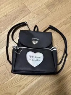 ハート型透明ポケット付きリュック