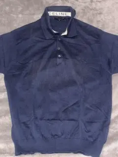 【希少/美品】オールドセリーヌ CELINE ポロシャツ M 半袖 ネイビー 希少/美品】オールドセリーヌ CELINE ポロシャツ M 半袖