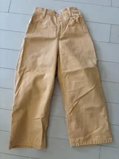 BREEZE ワイドパンツ　オレンジ　デニム　120センチ