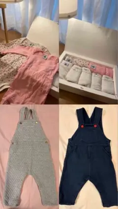 Petit Bateau 肌着7点 オーバーオール2点 の9点セット