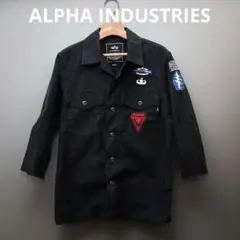 【美品】ALPHA INDUSTRIES ミリタリーシャツ Sサイズ