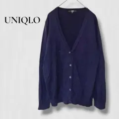 ..UNIQLO 長袖カーディガン XL 大きいサイズ　無地　オフィス　Ｖネックのサムネイル