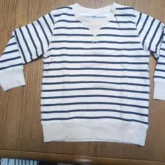 無印良品　トレーナー　ボーダー　90