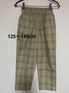 NAVY チェック ロングパンツ