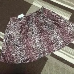 ピンク系ヒョウ柄 ミニスカートLL  新品