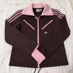 adidas ピンク ジップアップジャージ - メルカリ