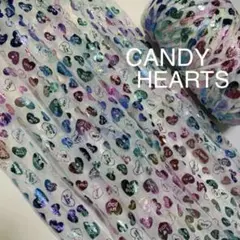 5m❣️⚜️切り売り⚜️チュール୨୧ヤーン キャンディ♡ハーツ パステル❤︎