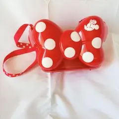 ディズニーポップコーンバケット　ミニーちゃん リボン型　赤 白水玉