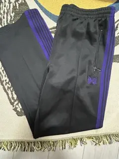 needles track pants ブーツカット ブラック パープル S - メルカリ