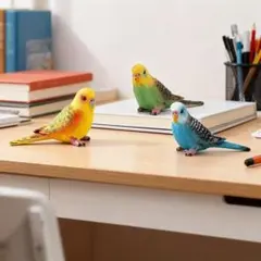 超リアル青色インコ１羽。小さいけどリアルです。