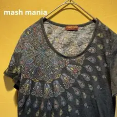 mashmania★マッシュマニア　ペイズリー柄 半袖Tシャツ　曼荼羅　丈長めのサムネイル