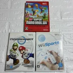 【中古】Nintendo Wiiソフト マリオなど3本まとめ売り