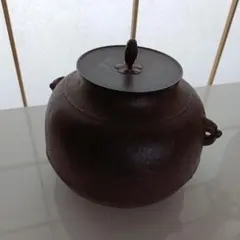 龍敏堂造 風炉釜 別釜上 松竹梅 茶釜 未使用 箱入り 煎茶道具 伝統工芸