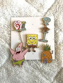 スポンジボブ ピンバッジ 5点セット匿名・即日発送