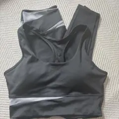 ヨガウェア 2XL ブラック グレー ヨガパンツ スポーツウェア ピラティス