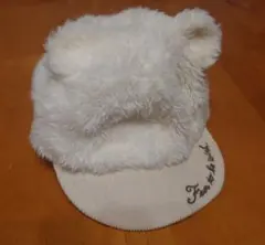 クマ耳付き　ベビーキャップ